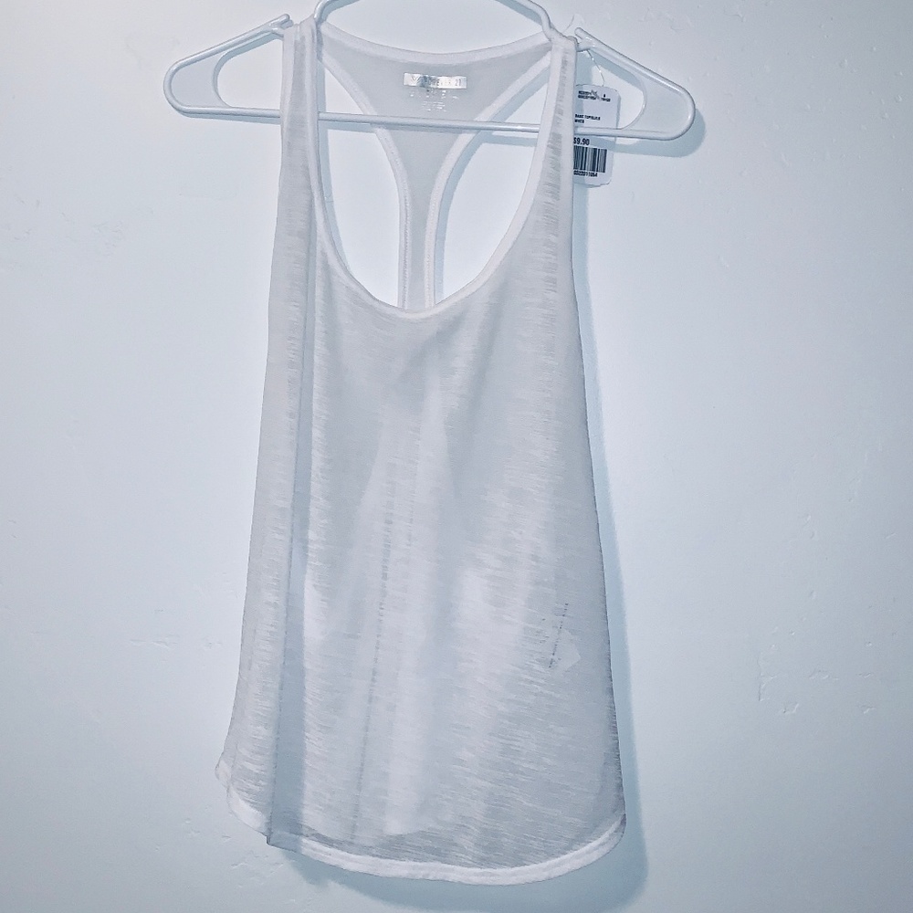Active White Tank Top Size Large